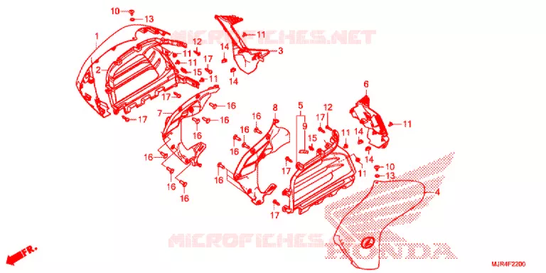 OUIES DE RADIATEUR Honda MOTO 1800 GOLD-WING 2015  GL1800CF