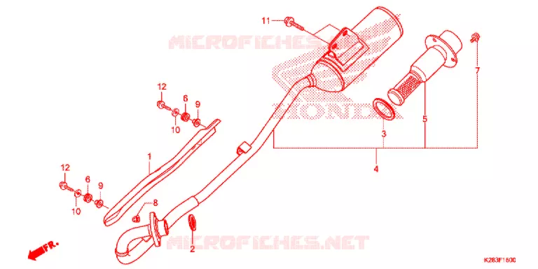 SILENCIEUX D'ECHAPPEMENT Honda MOTO 125 CRF 2019  CRF125FBH