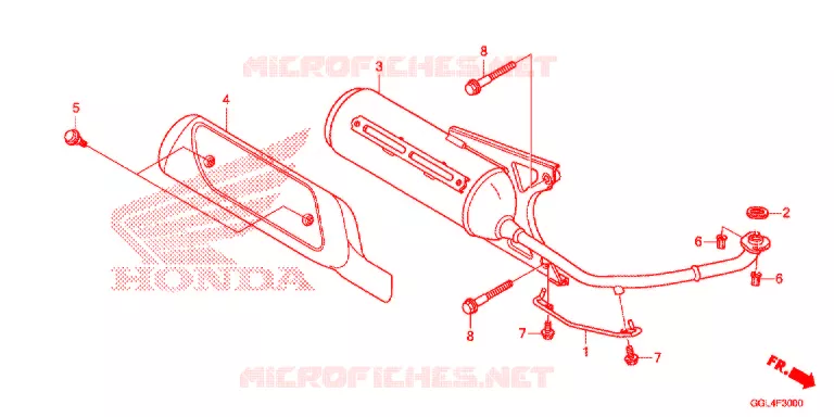 SILENCIEUX D'ECHAPPEMENT Honda SCOOTER 50 METRO 2013  NCH50D_M
