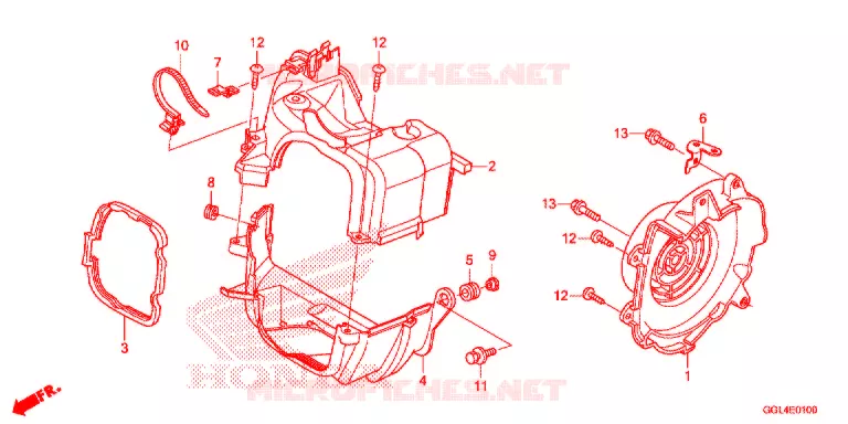 OUIES DE RADIATEUR Honda SCOOTER 50 METRO 2014  NCH50E_M