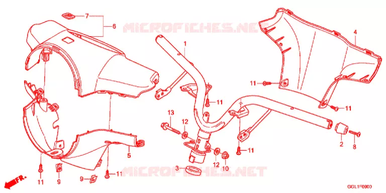 GUIDON Honda SCOOTER 50 GIORNO 2013  NCH50SHD