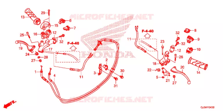LEVIER DE GUIDON - COMMODO Honda SCOOTER 50 METRO 2017  NCW50H_M