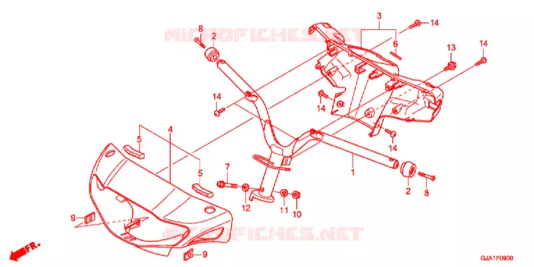 GUIDON - CARENAGE Honda SCOOTER 50 TACT 2017  NCY50G