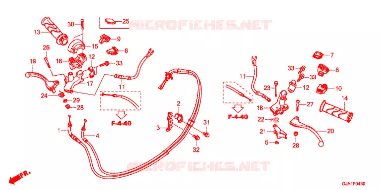 LEVIER DE GUIDON - COMMODO Honda SCOOTER 50 TACT 2016  NCY50G