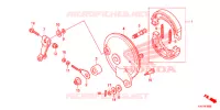 FLASQUE   MACHOIRES DE FREIN ARRIERE pour Honda WING GO 100 Front disk de 2014
