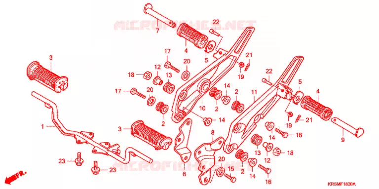 REPOSE PIED (NF100/M/DM/MDM) Honda MOTO 100 WAVE 2004  NF1004_MA
