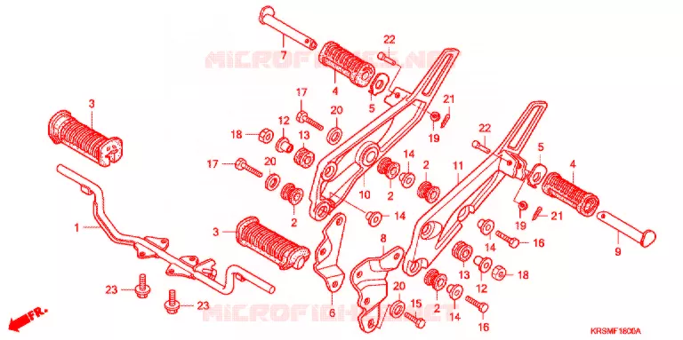 REPOSE PIED (NF100/M/DM/MDM) Honda MOTO 100 WAVE 2005  NF100DM5