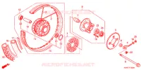 ROUE ARRIERE (RAYON/FREIN A TAMBOUR) pour Honda WAVE 110 Kick start  Front brake disk de 2009