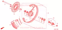ROUE AVANT (RAYON/FREIN A DISQUE) pour Honda WAVE 110 Kick start  Front brake disk de 2009