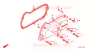 COUVERCLE GAUCHE pour Honda TODAY 50 F de 2010