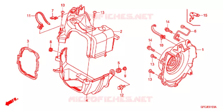 OUIES DE RADIATEUR Honda SCOOTER 50 TODAY 2013  NFS501SHC