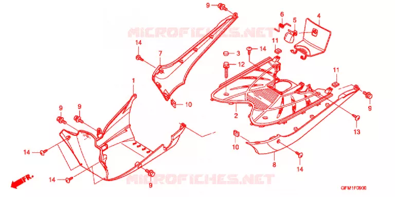 MARCHE PIEDS Honda SCOOTER 110 LEAD 2009  NHX110WH9
