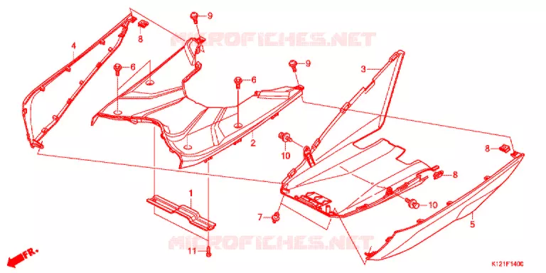MARCHE PIEDS Honda SCOOTER 125 LEAD 2014  NHX125D