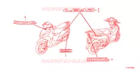 AUTOCOLLANTS pour Honda LEAD 125 de 2015