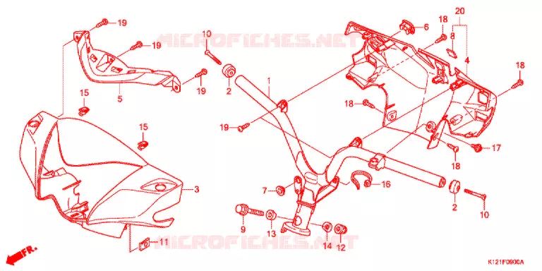 GUIDON - CARENAGE Honda SCOOTER 125 LEAD 2017  NHX125G