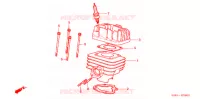 CYLINDRE   CULASSE pour Honda 50 GYRO X de 2004