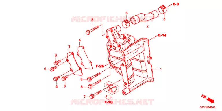 SUPPORT RADIATEUR Honda SCOOTER 50 GYRO 2011  NJ50MDB_8J