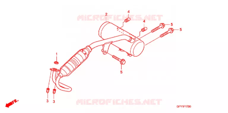 SILENCIEUX D'ECHAPPEMENT Honda SCOOTER 50 GYRO 2016  NJ50MDB