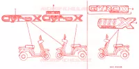 EMBLEME (2) pour Honda 50 GYRO X de 1993