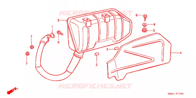 SILENCIEUX D'ECHAPPEMENT Honda SCOOTER 50 GYRO 1994  NJ50MDR