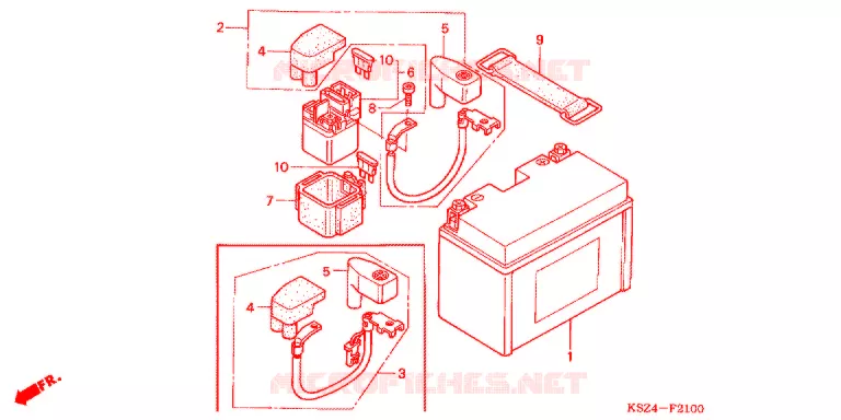 BATTERIE Honda SCOOTER 250 REFLEX 2007  NSS250A7_A