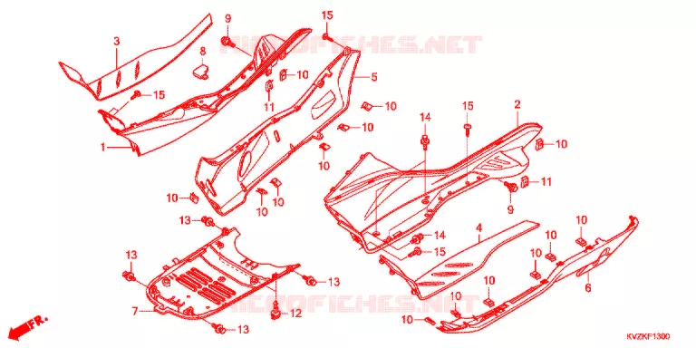 MARCHE PIEDS Honda SCOOTER 250 FORZA 2012  NSS250AB