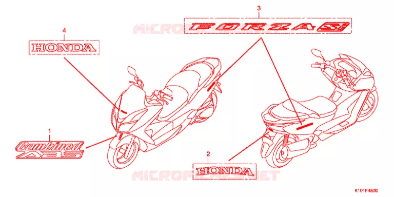 AUTOCOLLANTS Honda SCOOTER 250 FORZA 2014  NSS250AD