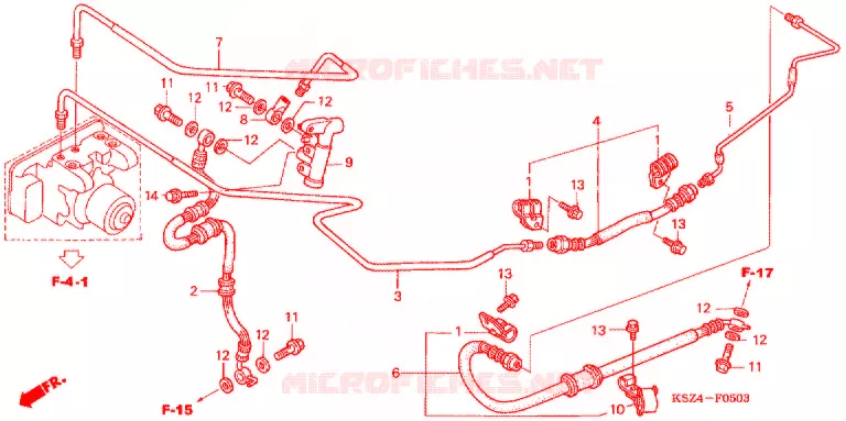 DURITE DE FREIN ARRIERE (ABS) Honda SCOOTER 250 REFLEX 2004  NSS250AS4