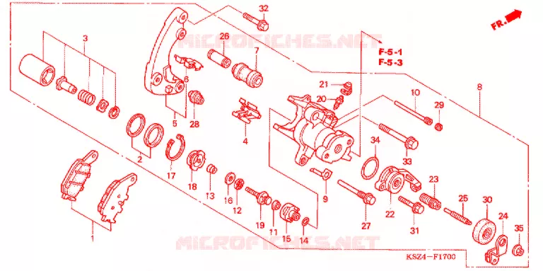 ETRIER DE FREIN ARRIERE Honda SCOOTER 250 REFLEX 2007  NSS250AS7