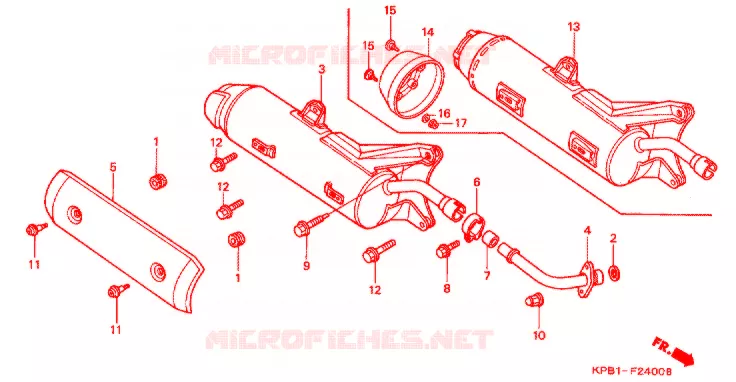 SILENCIEUX D'ECHAPPEMENT Honda SCOOTER 250 FORZA 2001  NSS250AY