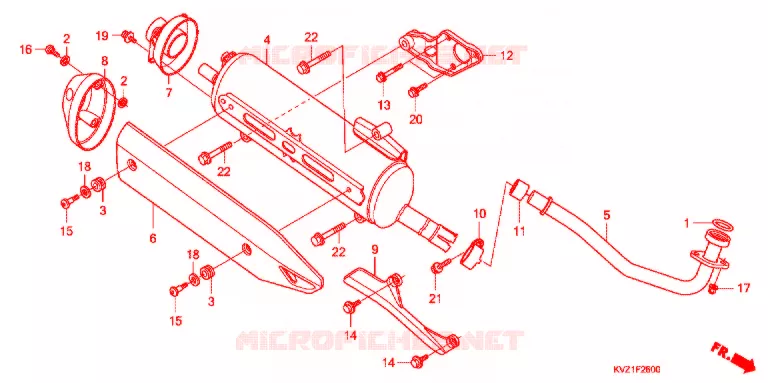 SILENCIEUX D'ECHAPPEMENT Honda SCOOTER 250 FORZA 2008  NSS250DA8