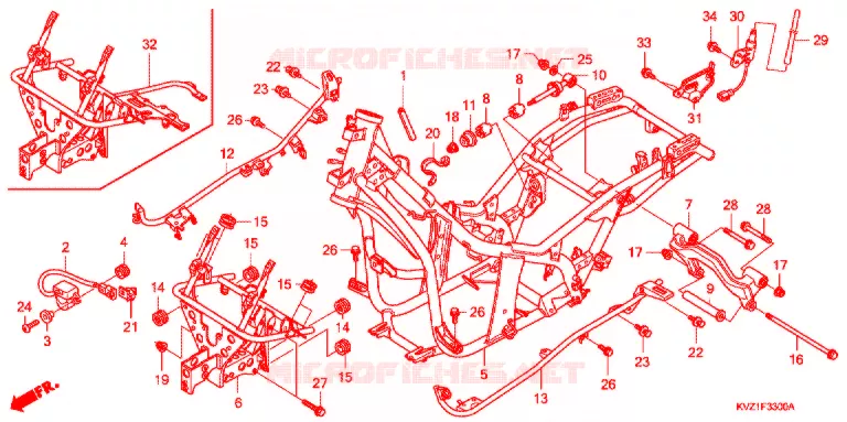 CADRE Honda SCOOTER 250 FORZA 2009  NSS250DA9