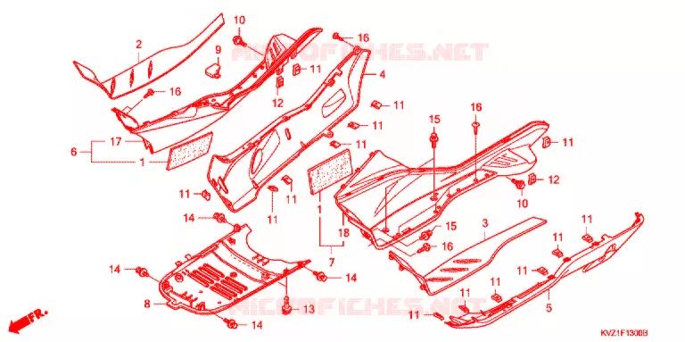 MARCHE PIEDS Honda SCOOTER 250 FORZA 2009  NSS250DA9