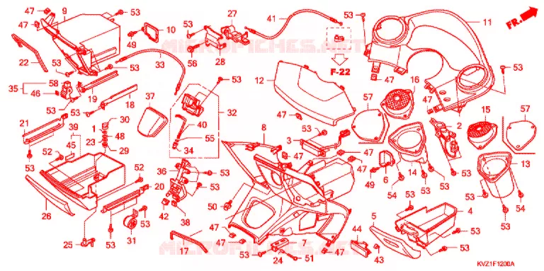 PROTEGE JAMBES (NSS250D/S/A) Honda SCOOTER 250 FORZA 2009  NSS250DA9