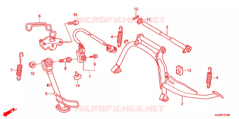 BEQUILLE Honda SCOOTER 250 FORZA 2017  NSS250DB