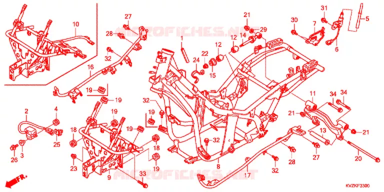 CADRE Honda SCOOTER 250 FORZA 2017  NSS250DB