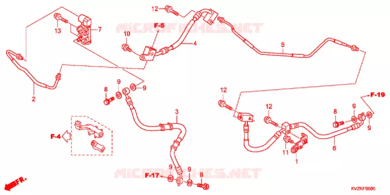 DURITE DE FREIN ARRIERE (NSS250D/DA) Honda SCOOTER 250 FORZA 2014  NSS250DB