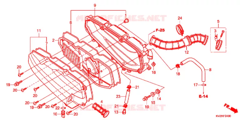 FILTRE A AIR Honda SCOOTER 250 FORZA 2016  NSS250DB