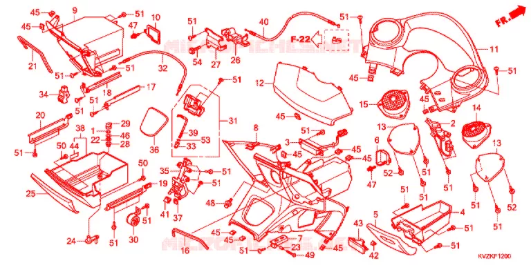 PROTEGE JAMBES (NSS250D/A) Honda SCOOTER 250 FORZA 2014  NSS250DB
