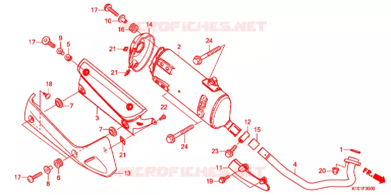 SILENCIEUX D'ECHAPPEMENT Honda SCOOTER 250 FORZA 2017  NSS250G