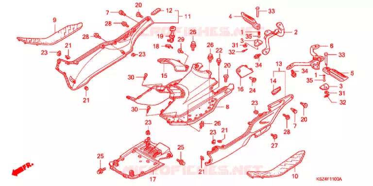 MARCHE PIEDS Honda SCOOTER 250 REFLEX 2006  NSS250S6