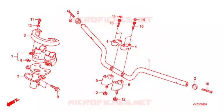 GUIDON Honda SCOOTER 250 FORZA 2008  NSS250SA8