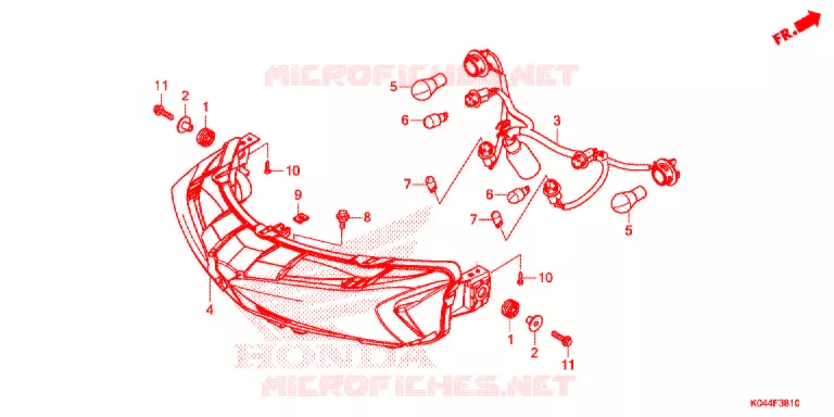 FEUX ARRIERE Honda SCOOTER 300 FORZA 2015  NSS300AF