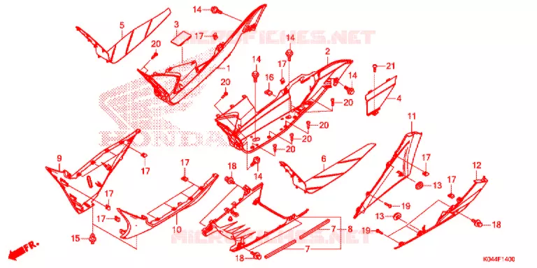 MARCHE PIEDS Honda SCOOTER 300 FORZA 2014  NSS300E