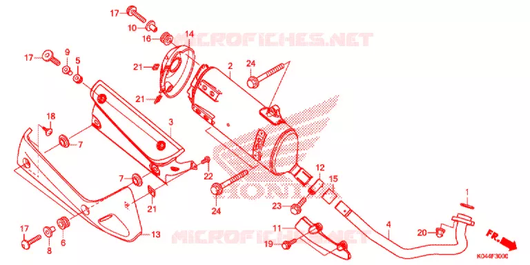 SILENCIEUX D'ECHAPPEMENT Honda SCOOTER 300 FORZA 2014  NSS300E