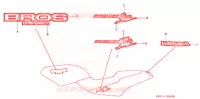 AUTOCOLLANTS pour Honda NT 650 BROS de 1988