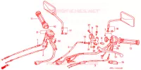COMMODO   LEVIER   CABLE pour Honda NT 650 BROS de 1988
