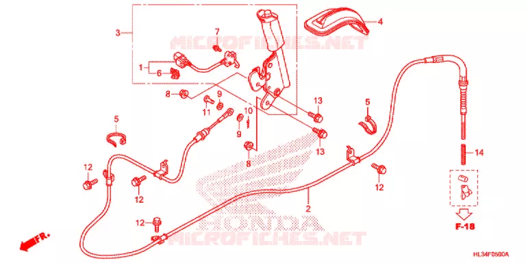 FREIN DE STATIONNEMENT Honda ATV 700 PIONEER 2014  SXS700E