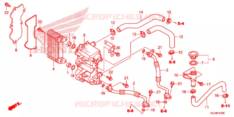 RADIATEUR D'HUILE Honda ATV 700 PIONEER 2015  SXS700M2F