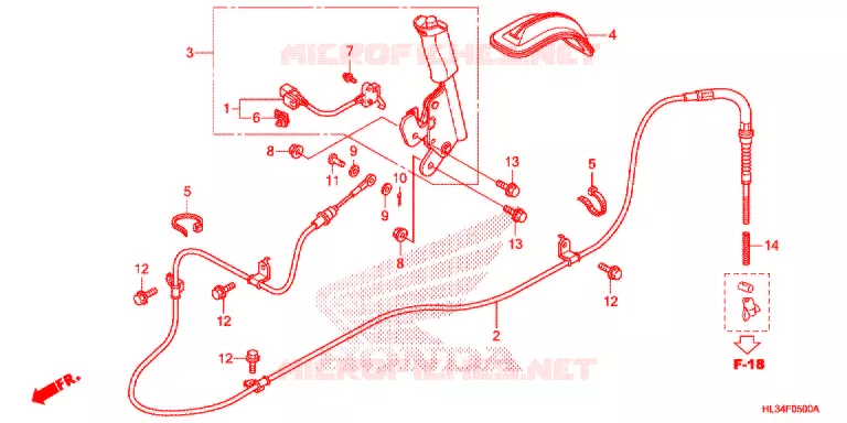 FREIN DE STATIONNEMENT Honda ATV 700 PIONEER 2016  SXS700M2G